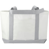 Large Canvas Tote Bag — White — blank front view — 41