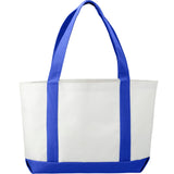 Large Canvas Tote Bag — White w — blank back view — 36