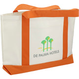 Large Canvas Tote Bag — White w — decorated right angle — 19