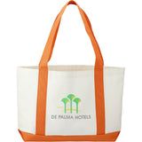 Large Canvas Tote Bag — White w — decorated back view — 17