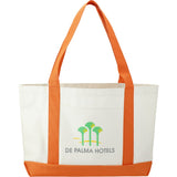 Large Canvas Tote Bag — White w — decorated front view — 16