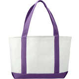 Large Canvas Tote Bag — White — blank back view — 15