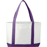 Large Canvas Tote Bag — White — blank front view — 14