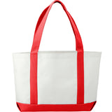 Large Canvas Tote Bag — White w — blank back view — 8