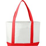 Large Canvas Tote Bag — White w — blank front view — 7