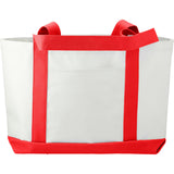 Large Canvas Tote Bag — White w — blank front view — 6