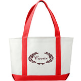Large Canvas Tote Bag — White w — decorated back view — 3