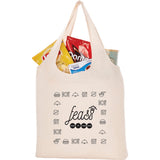 Lightweight All-Purpose 5oz Cotton Canvas Tote Bag — Natural (NT) — decorated front view — 3