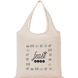Lightweight All-Purpose 5oz Cotton Canvas Tote Bag — Natural (NT) — decorated front view — 2