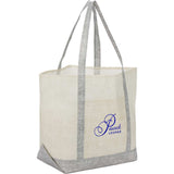 Beacon Recycled Non-Woven All Purpose Tote — Gray (GY) — decorated right angle — 12
