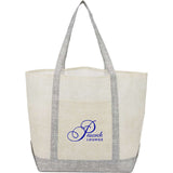 Beacon Recycled Non-Woven All Purpose Tote — Gray (GY) — decorated front view — 11