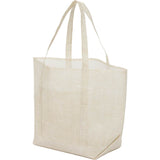 Beacon Recycled Non-Woven All Purpose Tote — Natural (NT) — blank left angle — 9