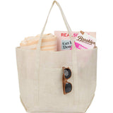 Beacon Recycled Non-Woven All Purpose Tote — Natural (NT) — blank product view — 5
