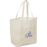 Beacon Recycled Non-Woven All Purpose Tote — Natural (NT) — decorated right angle — 4