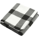 Buffalo Plaid Fleece Blanket SM-8713 — White/Black (WHBK) — view 4
