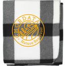 Buffalo Plaid Fleece Blanket SM-8713 — White/Black (WHBK) — view 1