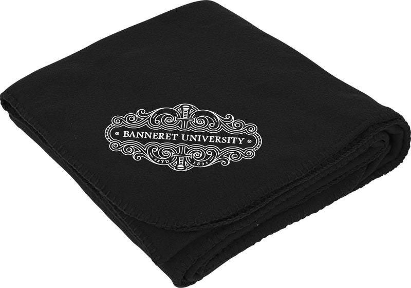 Cozy Fleece Blanket - 50" x 60" Unfolded SM-8799 — Black (BK) — view 1