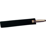 Velvet Pouch — Black (BK) — blank front view — 2