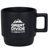 Paco 12oz Ceramic Mug — Navy (NY) — decorated front view — 2