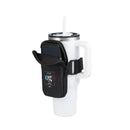Bottle Buddy Water Bottle Pouch — Black (BK) — decorated product view