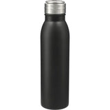 Vida 24oz Stainless Steel Bottle — Black (BK) — blank front view — 7