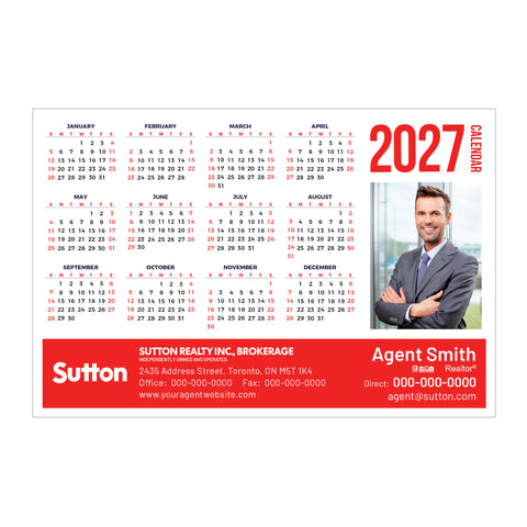 Sutton Year-At-A-Glance Calendars - WHT