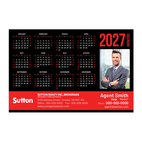 Sutton Year-At-A-Glance Calendars - BLK