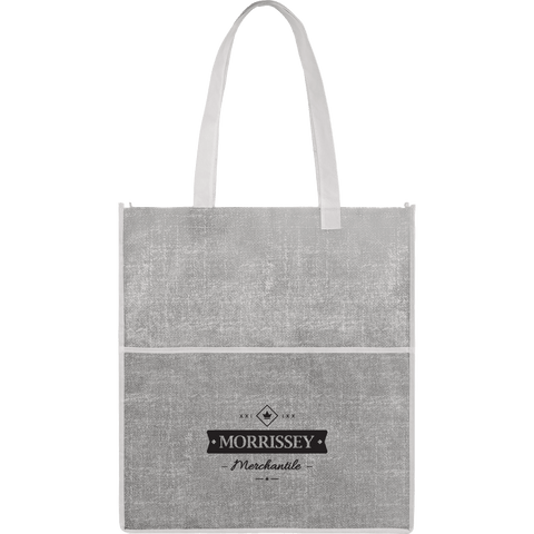 Apollo Recycled Non-Woven Convention Tote custom branded promotional totes