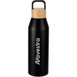 Aspen 24 oz Recycled Bottle w/ FSC® 100% Bamboo Lid custom branded promotional drinkware — 1