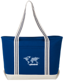 Atlantic Stripe 20oz Cotton Canvas Zippered Tote custom branded promotional totes — 1