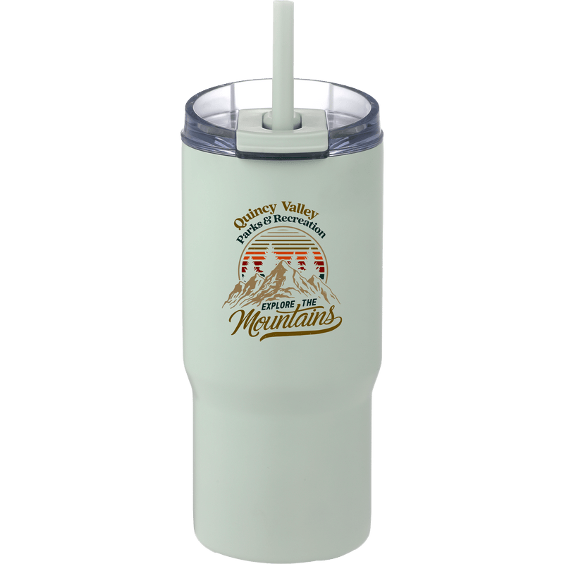 Auxo 24 oz Vacuum Insulated Straw Tumbler custom branded promotional drinkware