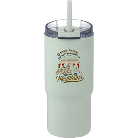 Auxo 24 oz Vacuum Insulated Straw Tumbler custom branded promotional drinkware