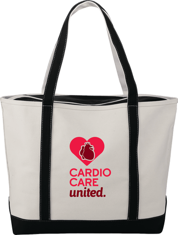 Baltic 24oz Cotton Canvas Tall Zippered Tote custom branded promotional totes