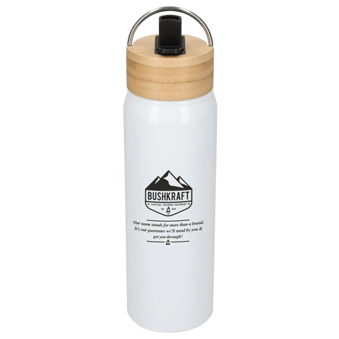 Billy 26oz Eco-Friendly Aluminum Bottle W/ FSC® 100% Bamboo Lid custom branded promotional drinkware