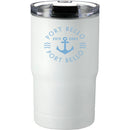 Bluff 12oz Vacuum Tumbler & Cooler — White (WH) — decorated front view