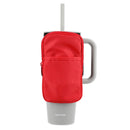 Bottle Buddy Water Bottle Pouch — Red (RD) — blank front view
