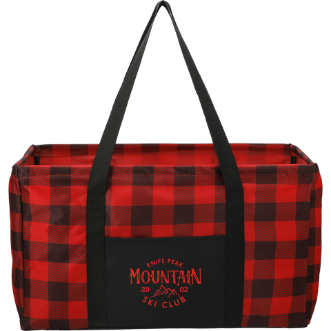 Buffalo Plaid Utility Tote custom branded promotional totes