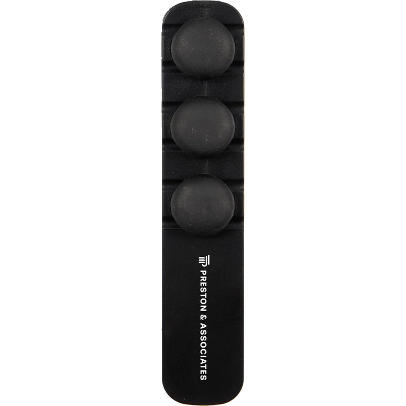 Cable Buddy Desktop Cable Organizer in Black — supplier decorated front view