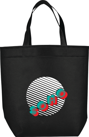 Challenger Non-Woven Shopper Tote custom branded promotional totes