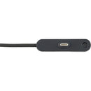 ChargeStand 3-in-1 USB-A & USB-C Fast Charging Cable in Black — supplier blank front view