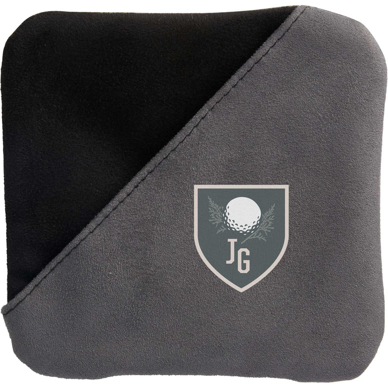 Clean Screen Hand-Held Cleaning Cloth in Black — supplier decorated front view