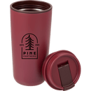 Cooper 16 oz Recycled Double Wall Plastic Tumbler with Hinging Flap Lid custom branded promotional drinkware