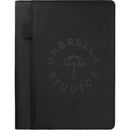 10" x 12.5" Vienna Wireless Charging Writing Pad with FSC® Mix Paper, black, supplier-decorated front view