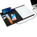 10" x 12.5" Vienna Wireless Charging Writing Pad with FSC® Mix Paper, black, product photograph