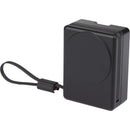 5,000 mAh 15W MagClick™ Power Bank with Wall Plug in Black, supplier blank product detail view