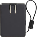 5,000 mAh 15W MagClick™ Power Bank with Wall Plug in Black, supplier blank back view