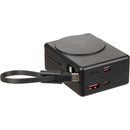 5,000 mAh 15W MagClick™ Power Bank with Wall Plug in Black, supplier blank detail view