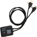 5-in-1 Charging Cable with USB-A/C Hub in Black, supplier blank product detail view