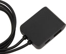 5-in-1 Charging Cable with USB-A/C Hub in Black, supplier blank detail view