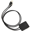 5-in-1 Charging Cable with USB-A/C Hub in Black, supplier blank detail view